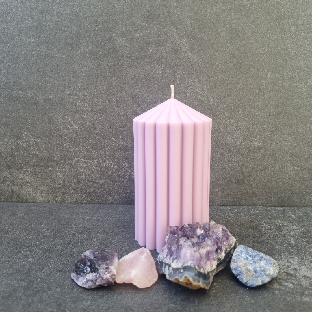 Purple Sculptural Candle